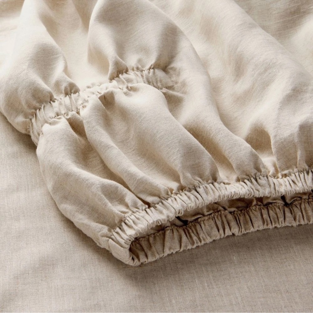Casaluna CALIFORNIA KING 100% Linen 4pc Sheet Set Natural - BRAND NEW - Picture 5 of 7